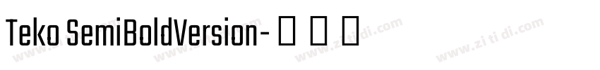 Teko SemiBoldVersion字体转换